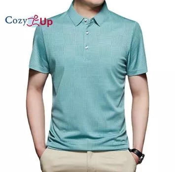 Уютная рубашка-поло с лацканами и половиной рукава, свободная повседневная мужская футболка с коротким рукавом M чёрный