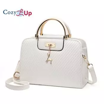 Уютная ручная маленькая сумка с принтом, корейское издание, упрощенная сумка для невесты с оленем, женская сумка через плечо на одно плечо чёрный