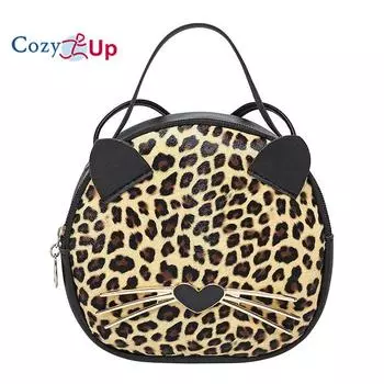 Уютная сумка с рисунком животных, маленькая сумка на одно плечо, женская сумка 18x18x6cm белый