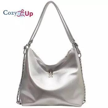 Уютная универсальная сумка-ведро на одно плечо Популярная многофункциональная сумка-рюкзак 32x27x10cm чёрный