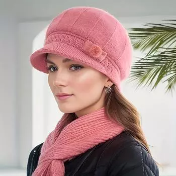 Уютная вязаная шапка для женщин, теплая шапка для осени и зимы 1 pc(only a hat) хаки