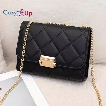 Уютная женская сумка Tide, новая классическая универсальная сумка на цепочке с язычком, зарубежная сумка через плечо, багет, кошельки и сумки чёрный