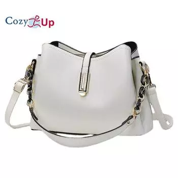 Уютная женская сумка-тоут через плечо, кожаная сумка через плечо чёрный