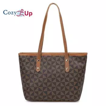 Уютная женская сумка-тоут с принтом, женская сумка большой вместимости 22x20x9.5cm розовый