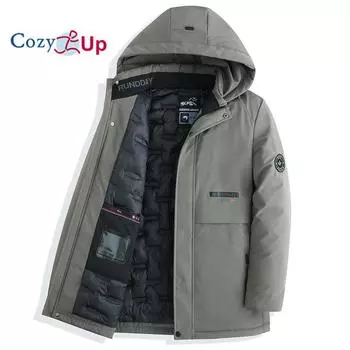 Уютная зимняя новая мужская куртка, пальто с капюшоном, хлопковые парки, мужская непромокаемая уличная одежда, мужская теплая одежда, сплошной цвет XL чёрный