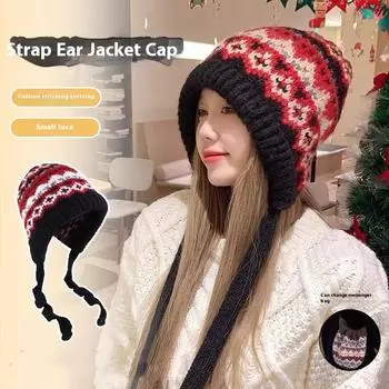 Уютная зимняя женская вязаная шерстяная шапка с толстой теплой подкладкой One Size серый