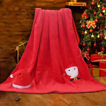 Уютное флисовое одеяло с шапкой Санты для гостиной и спальни Elf