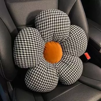 Уютное отопление зимнего сезона подушки плюша автокресла с четырьмя волокнами черно-белое материальное A