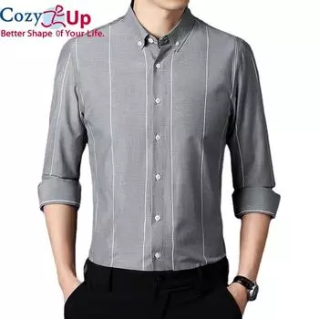 Уютные Брендовые Дизайнерские Клетчатые Мужские Рубашки для Мужчин Одежда Корейская Мода Рубашка С Длинным Рукавом Роскошное Платье Повседневная Одежда Джерси M синий