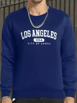 Уютные футболки с длинным рукавом и круглым вырезом с буквенным принтом для мужчин, мягкие повседневные S красный