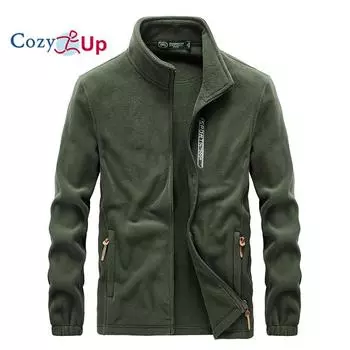 Уютные мужские флисовые куртки с молнией, легкие уличные походные куртки, зимние пальто M чёрный