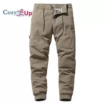 Уютные мужские модные спортивные брюки для бега - спортивные штаны, брюки, хлопковые брюки-карго, мужские длинные брюки 29 чёрный