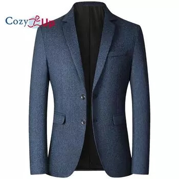 Уютные мужские пиджаки, повседневные приталенные пиджаки с двумя пуговицами, костюм, отдельное пальто, спортивные пальто с карманами для свадебной вечеринки, выпускного вечера M темно-синий