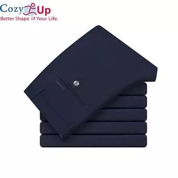 Уютные мужские повседневные брюки, классические свободные прямые деловые брюки чистого цвета 28 чёрный