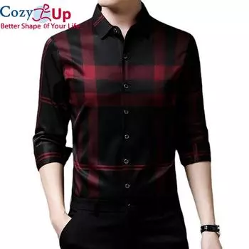 Уютные мужские рубашки, приталенная классическая рубашка, весенняя повседневная клетчатая рубашка с длинным рукавом M синий