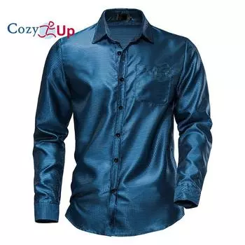 Уютные мужские рубашки с блестящим металликом в стиле стимпанк Hombre Вечернее платье для ночного клуба Дизайнерская одежда Мужская сорочка Disco Homme Хип-хоп Уличная одежда