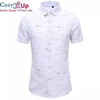 Уютные мужские рубашки с короткими рукавами, летняя хлопковая пляжная рубашка высокого качества с цветочным рисунком, свободная повседневная брендовая мужская одежда M белый