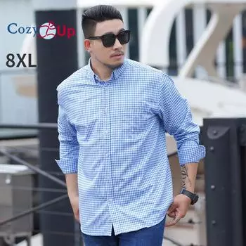 Уютные мужские рубашки в клетку на пуговицах, хлопковые классические рубашки с длинными рукавами, рубашки в клетку обычного кроя, большие размеры M фиолетовый