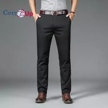 Уютные мужские свободные деловые летние тонкие прямые хлопковые брюки 28 чёрный