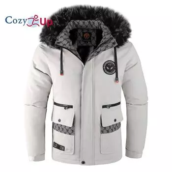 Уютные мужские ветровки, мужские флисовые утолщенные костюмы с капюшоном, зимняя теплая куртка, водонепроницаемое мягкое пальто, дропшиппинг M слоновая кость