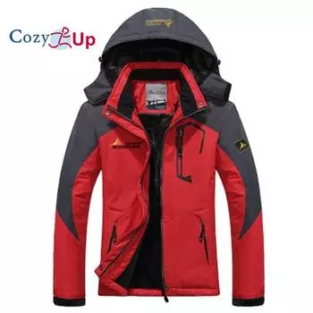 Уютные мужские ветрозащитные пальто плюс толстые теплые ветрозащитные шубы куртки с капюшоном зимние куртки L синий