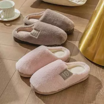 Уютные нескользящие плюшевые тапочки: Унисекс Зимний комфорт в помещении для мужчин и женщин 44-45