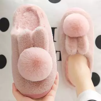 Закажите на два размера больше, удобные однотонные женские тапочки, теплая и удобная домашняя обувь, мягкая и нескользящая подошва для домашних тапочек, зимние 36-37 красный