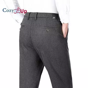 Уютные повседневные брюки из овечьей шерсти для мужчин. Прямые эластичные и минималистичные брюки большого размера. 29 чёрный