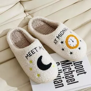 Уютные пушистые зимние женские тапочки Meet Me At Midnight Taylor Style Comfy Soft TS Swifties Tour Houseshoes Home Cotton Shoes 37-38