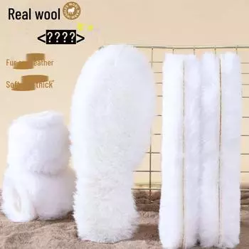 Уютные зимние плюшевые стельки для мужчин и женщин, теплые и холодостойкие шерстяные вставки. 42 белый