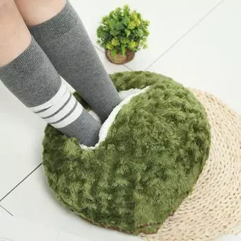 Уютные зимние тапочки с мехом — в стиле знаменитостей, теплые и толстые, нескользящие и непромокаемые. one size (35-44)