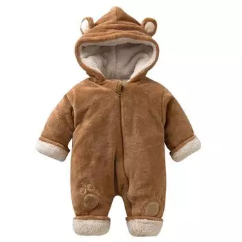 Уютный бархатный детский комбинезон для мальчиков и девочек — идеальный вариант для осенних и зимних прогулок 66 cm