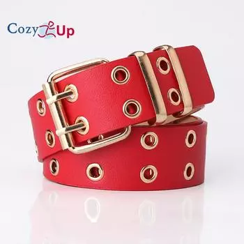 Уютный европейский и американский модный ремень с двойной пряжкой, двухрядный ремень с воздушными отверстиями, женские джинсы, брючный ремень 105*3.8cm зелёный