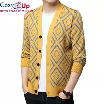 Уютный кардиган, мужской свитер, классический свитер с цветами кешью, пальто, вязаная верхняя одежда M белый