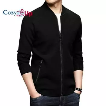 Уютный кардиган, повседневная уличная одежда, свитер, пальто, мужские осенне-зимние толстые теплые шерстяные кардиганы M хаки