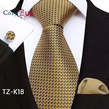 Уютный комплект из трех предметов, модный деловой мужской галстук с узором пейсли, включает в себя галстук, запонки, носовой платок