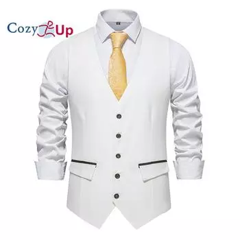 Уютный мужской деловой костюм, жилет, приталенный жилет, свадебный жилет