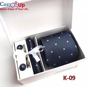 Уютный мужской галстук, карманный квадратный зажим, носовой платок, запонки, галстук для мужчин 9