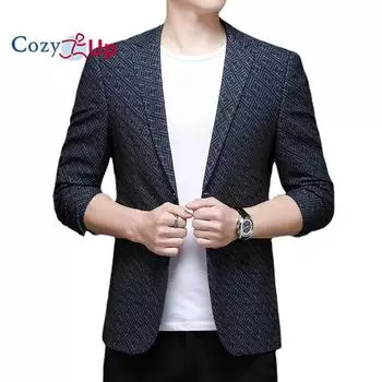 Уютный мужской пиджак с цветочным принтом, вышитый свадебный пиджак, вечерний смокинг для ужина