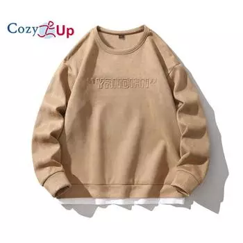 Уютный мужской пуловер с круглым вырезом, нашивка с надписью, тонкие мужские толстовки с длинными рукавами и вышивкой, уличная одежда, мужские толстовки