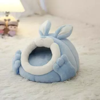 Уютный нескользящий мягкий домик для хомяка, белки, сахарной крысы, шиншиллы, пещера, гнездо для комнаты S синий