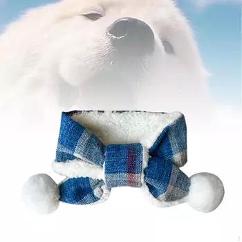 Уютный шейный платок для домашних животных для зимних приключений blue and S