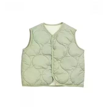 Уютный стеганый жилет для малышей — толстая, теплая, бархатная верхняя одежда на весну и осень 80 cm