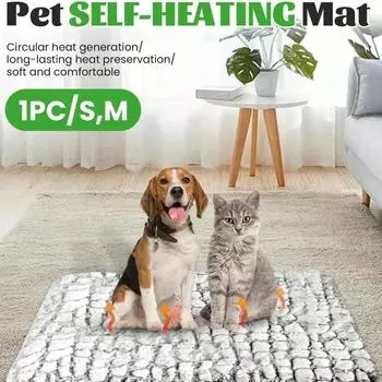Уютный, теплый, самонагревающийся коврик для домашних животных, самонагревающаяся лежанка для кошек, постоянно теплый коврик для будки для кошек и собак для холодной зимы S
