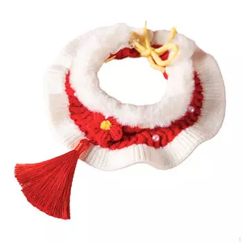 Уютный вязаный ошейник для кошек для празднования Нового года Style B