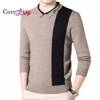 Уютный вязаный свитер, мужской повседневный джемпер с круглым вырезом, облегающий пуловер, уличная одежда, мягкий пуловер для мужчин