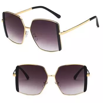 UV400 Female Retro Sunglasses Square High Quality Sun Glasses Hot Sale Women Eyewear Luxury Oversized Shades Brand Designer Popular Handmade бежевый