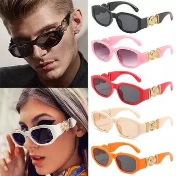 UV400 маленькие солнцезащитные очки ретро женские винтажные прямоугольные популярные мужские женские ручная работа