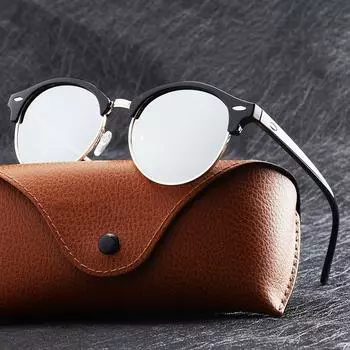 UV400 уличные круглые женские мужские солнцезащитные очки в стиле ретро в стиле стимпанк для вождения поляризованные винтажные очки ручной работы 06