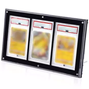 [UV cut rate 99.8%] Acrylic Honpo PSA screw down 3-row magnetic loader PSA CGC compatible display case stand included for appraisal, exhibition,
